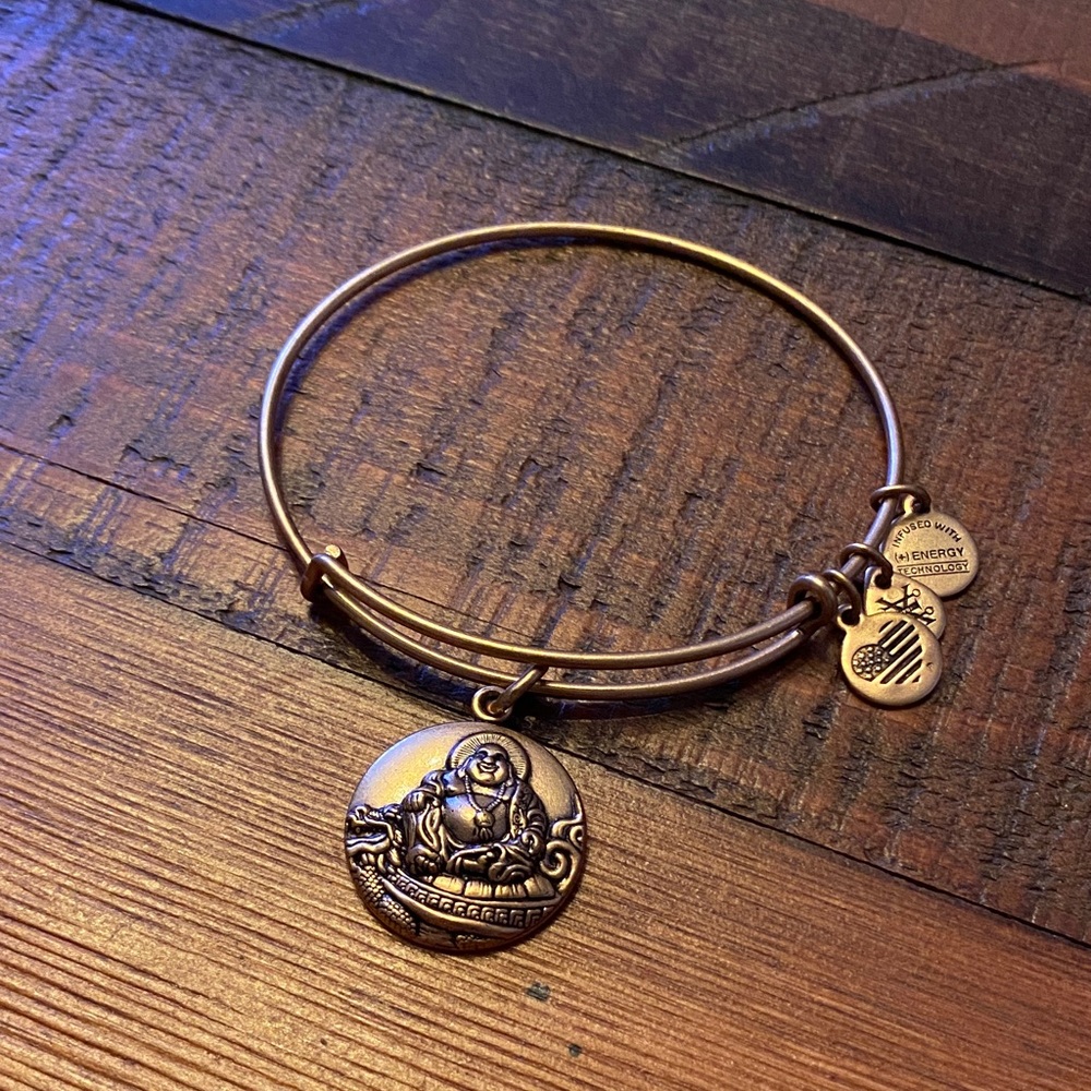 Alex and Ani Gold Buddha Charm Bracelet
